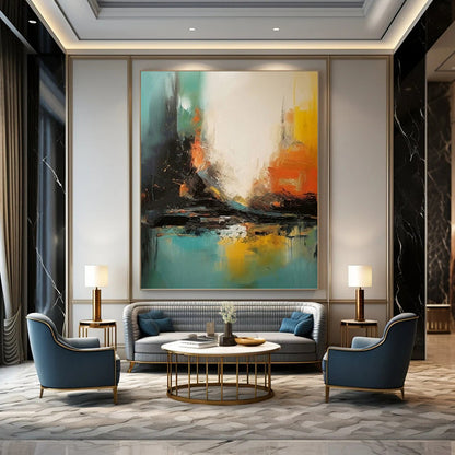 Alluring Textured Abstract Wall Art for Hallway & Entryway DKH0928