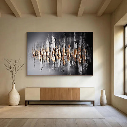 Custom - Designed Oversized Abstract Canvas for Event Exhibition DKH041