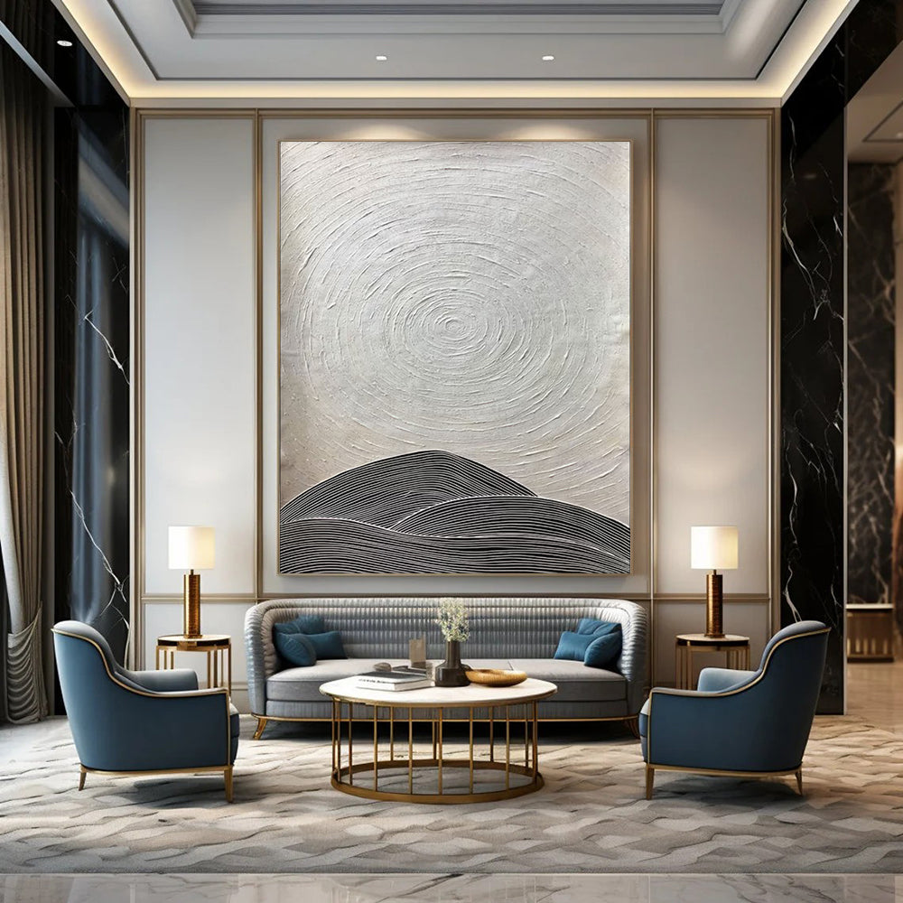 Majestic & Imposing Large-Scale Custom Hand-Painted Abstract Painting for Living Room & Hotel LargeART1960