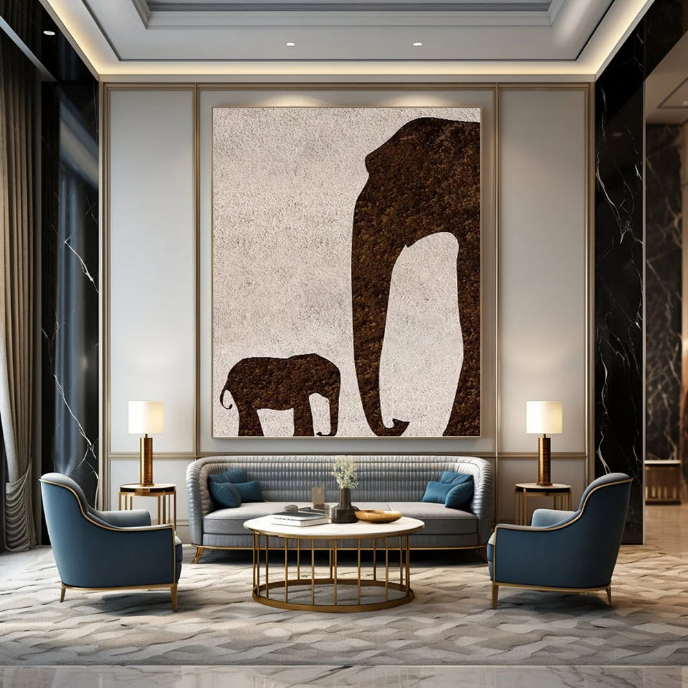 Majestic Hand - Painted Textured Abstract Art for Hotel & Entryway DKH1329