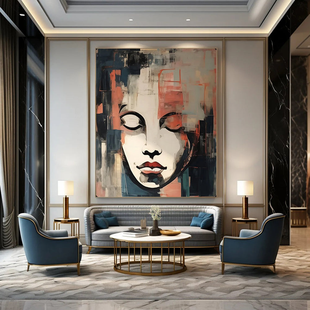 Handmade Textured Abstract Art for Hallway & Entryway LargeART2158