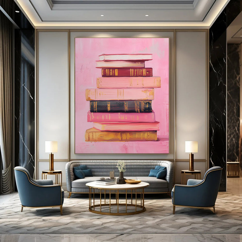 Whimsical & Charming Hand-Painted Custom Abstract Painting for Bedroom & Living Room LargeART2017