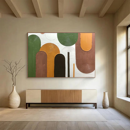 Grand Abstract Hand - Painted Textured Canvas for Dining Room & Office DKH593
