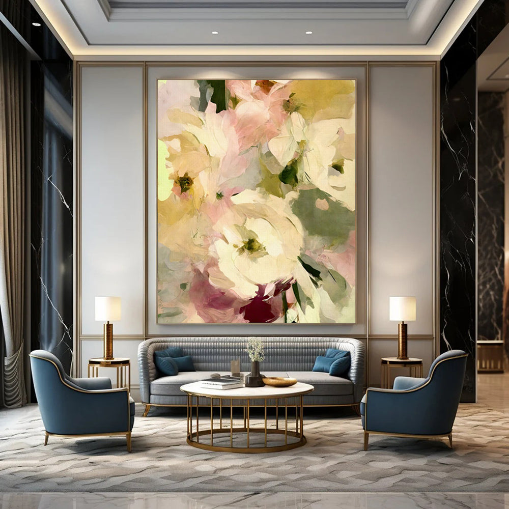 Vivacious Hand - Painted Textured Abstract Painting on Canvas for Bedroom & Office DKH1354