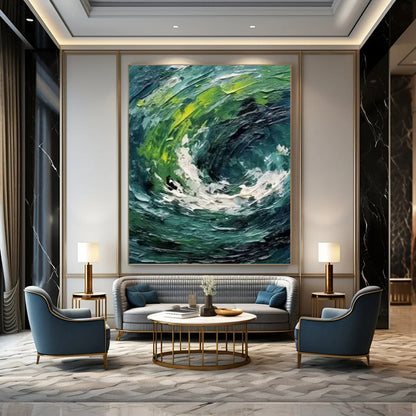 Magical Hand - Painted Textured Abstract on Canvas for Bedroom & Entryway DKH1405