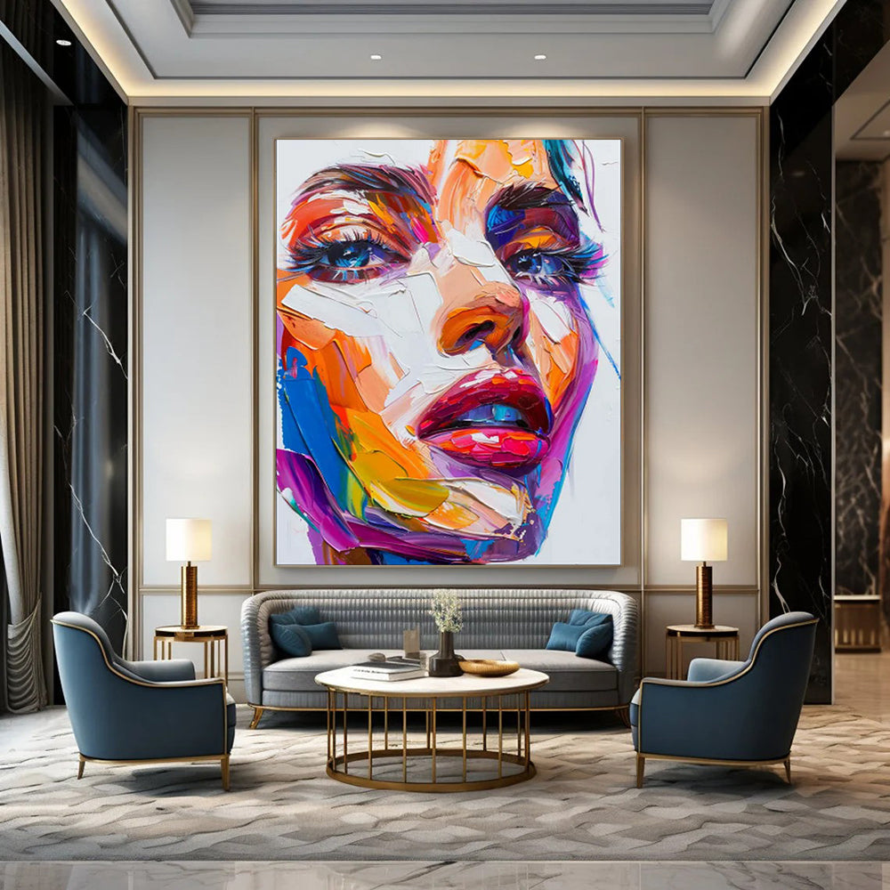 Custom Hand-Painted Abstract Painting for Office & Bar LargeART1870