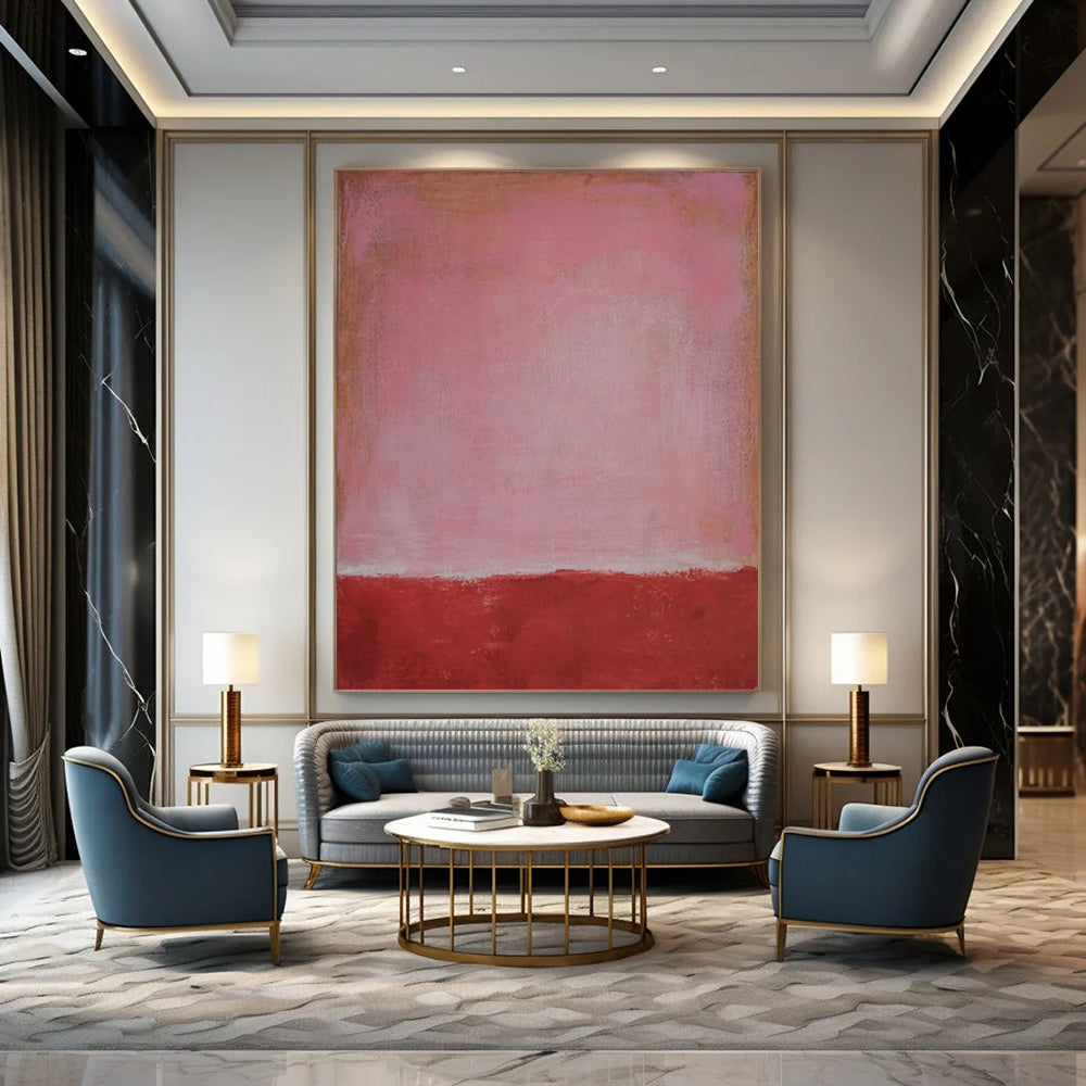 Enormous Hand-Painted Abstract Installations for Bar & Entryway LargeART2321