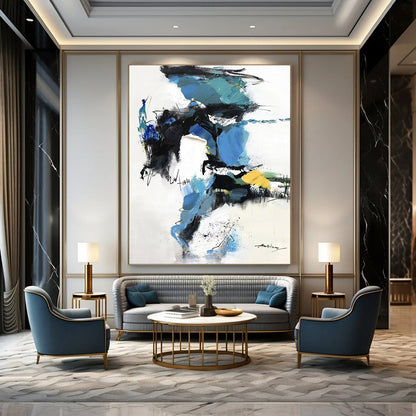 Vintage Travel Textured Abstract Wall Art for Bedroom & Study LargeART2085