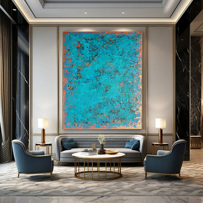 Tremendous Hand-Painted Abstract Wall Murals for Bedroom & Hotel LargeART2323
