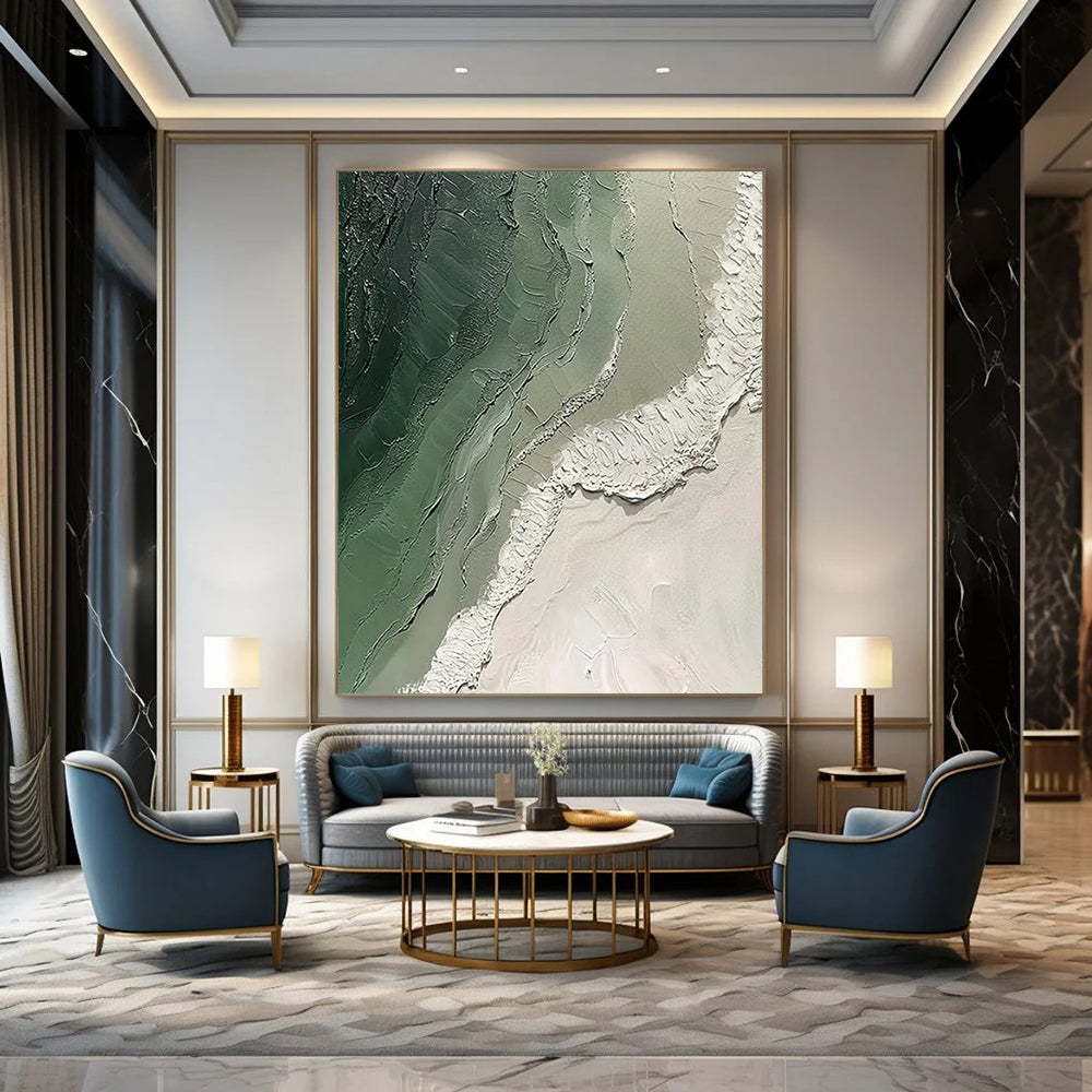 Colossal Hand-Painted Abstract Canvases for Dining Room & Office LargeART2353