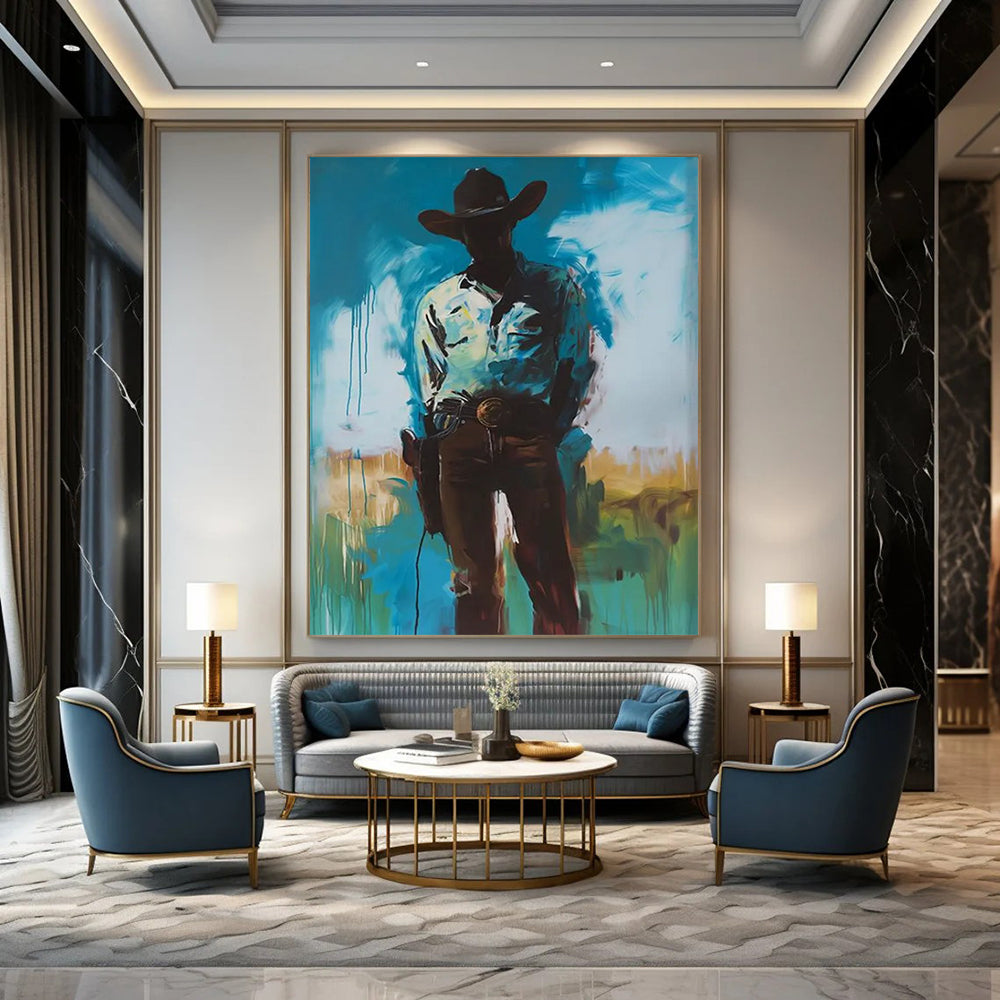 Amber Dreams: Extended - Reach Hand - Painted Custom Abstract Painting for Bedroom and Entryway DTP102