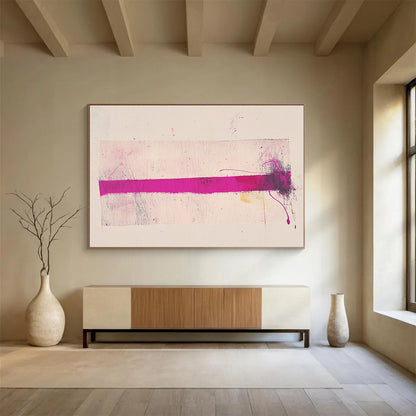 “Pink And Magenta Streak” - Pink, Magenta, Subtle Abstract Painting On Canvas HB0692