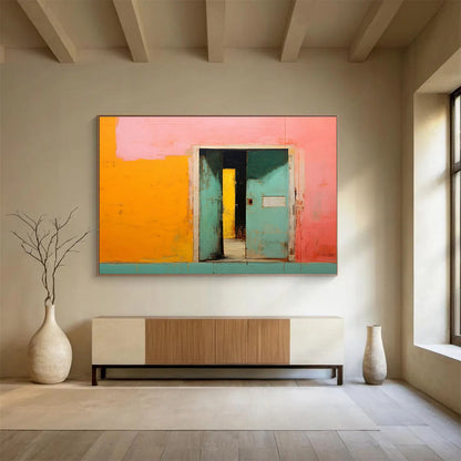 Striking Hand - Painted Textured Abstract Canvas for Living Room & Bar DKH641