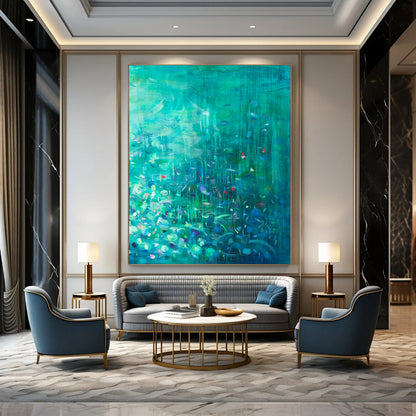 Oversized Custom Hand-Painted Abstract Art for Office & Hotel LargeART1860