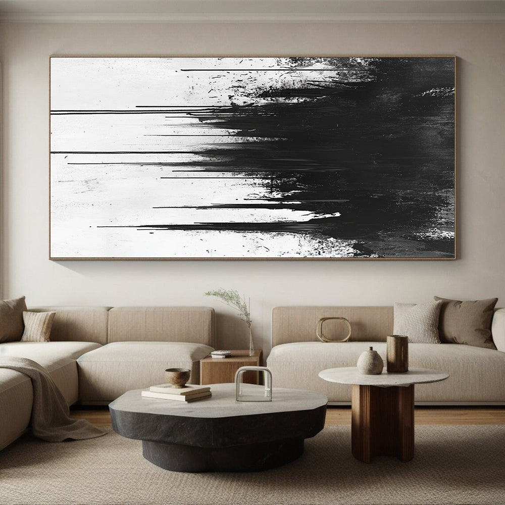 Black Dripping Paint "Gothic Drip" Painting On Canvas HB302