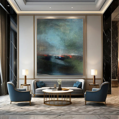 Large - Sized Captivating Hand - Painted Textured Abstract Canvas for Hallway & Entryway DKH1408