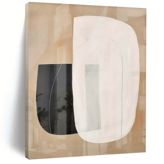 Oversized Hand-Painted Modern Abstract Mural for Family Home Teen Hangouts