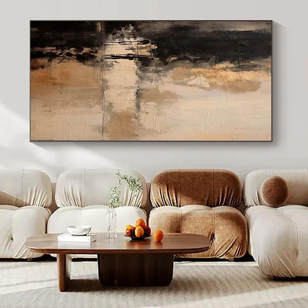 Extra-Vast Hand-Painted Modern Abstract Mural for Bedroom Bay Windows
