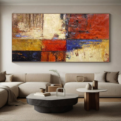Grand Made-to-Order Abstract Wall Art for Reading Alcove Feature Walls