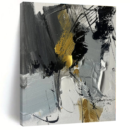 Made-to-Order Large Hand-Painted Abstract Painting for Hallway Passage Wall