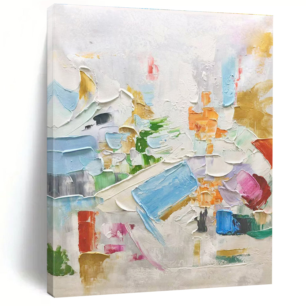 Vast Contemporary Abstract Art for Modern Sunroom Patio Adjacent Wall