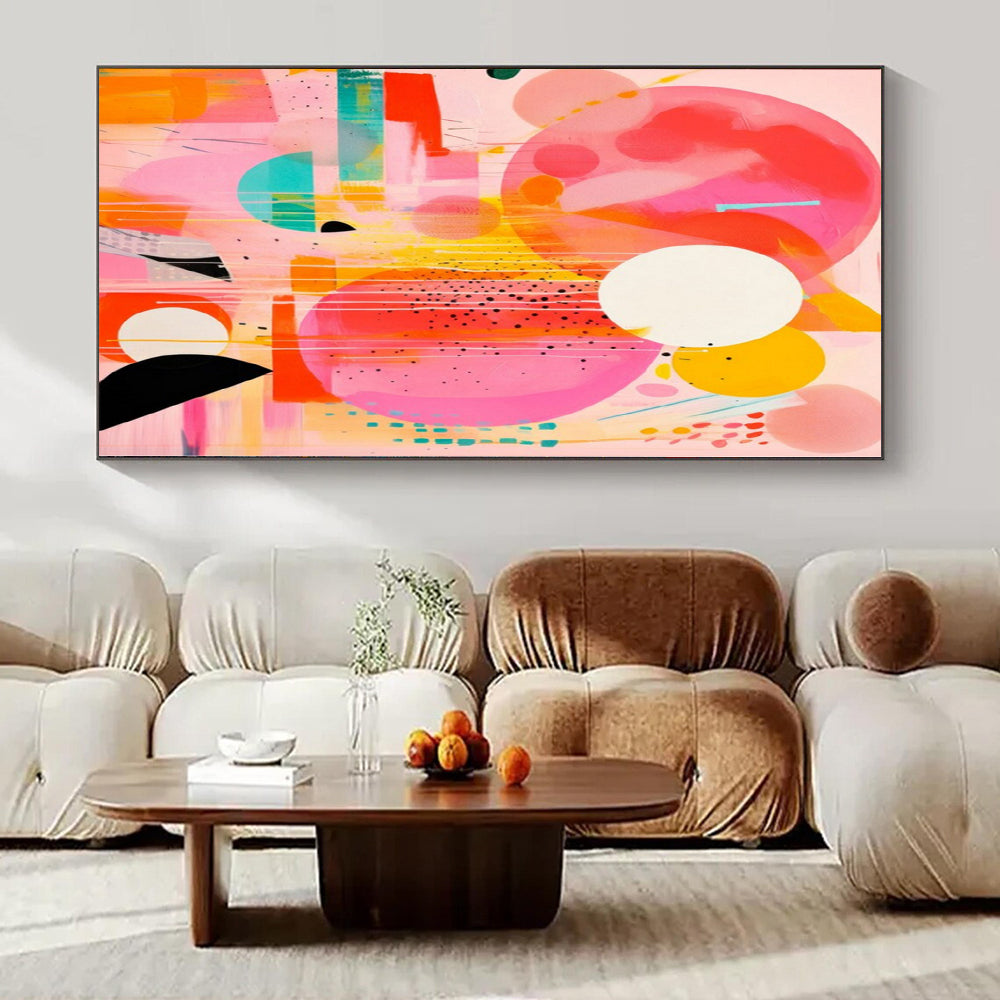 Super-Sized Hand-Painted Modern Abstract Wall Decor for Dining Room Behind Dining Buffets