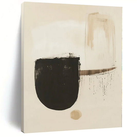 Immense Hand-Painted Abstract Canvas for Dining Room Buffet Areas