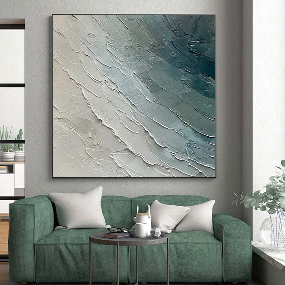 Custom Extra Large Abstract Weave Painting - Hand-Painted Gouache for Artisan Craft Studios