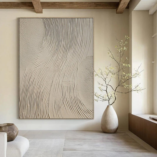 Gigantic Hand-Painted Contemporary Abstract Masterpiece for Villa Grand Living Room Feature Walls