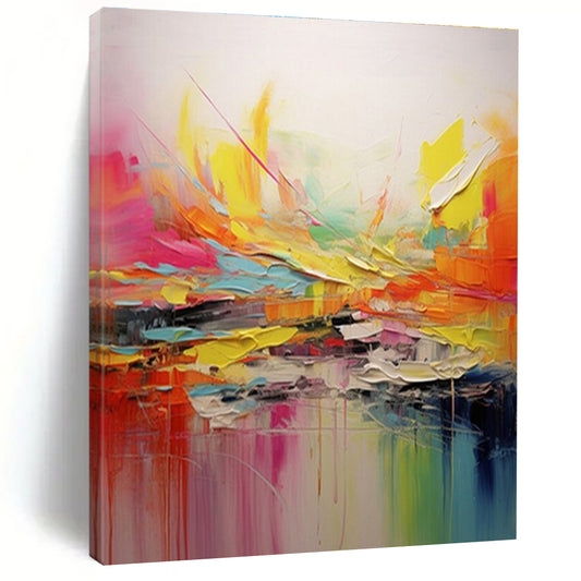 Large-Scale Abstract Art for Dining Room Wall Opposite Window