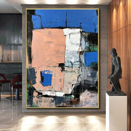 Colossal Custom Abstract Canvas for Pet Playpen Interior Wall