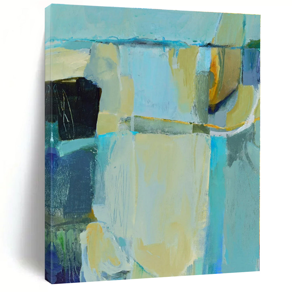 Hand-Painted Custom Abstract Mural for Office Creative Studios