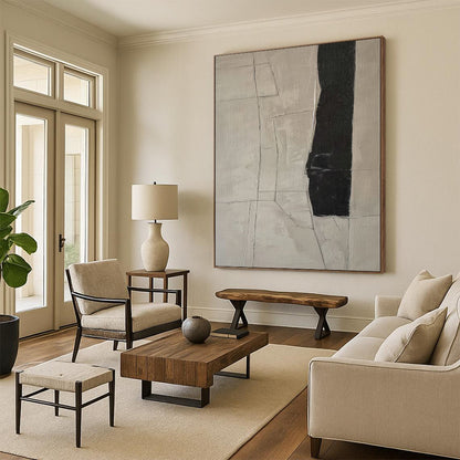Immense Hand-Painted Abstract Wall Art for Home Craft Room Feature Walls