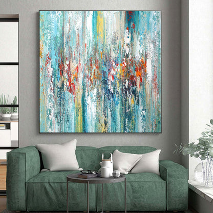Large Custom Abstract Art for Bathroom Shower Alcove Walls
