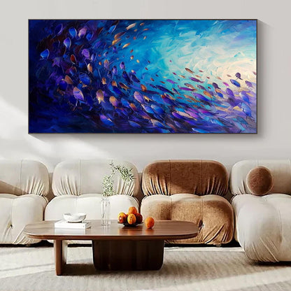 Gigantic Hand-Painted Modern Abstract Art for Family Home Library Reading Nooks