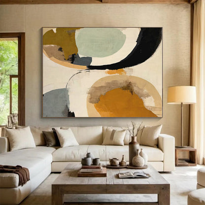 Monumental Modern Abstract Canvas for Contemporary Nursery Changing Table Wall