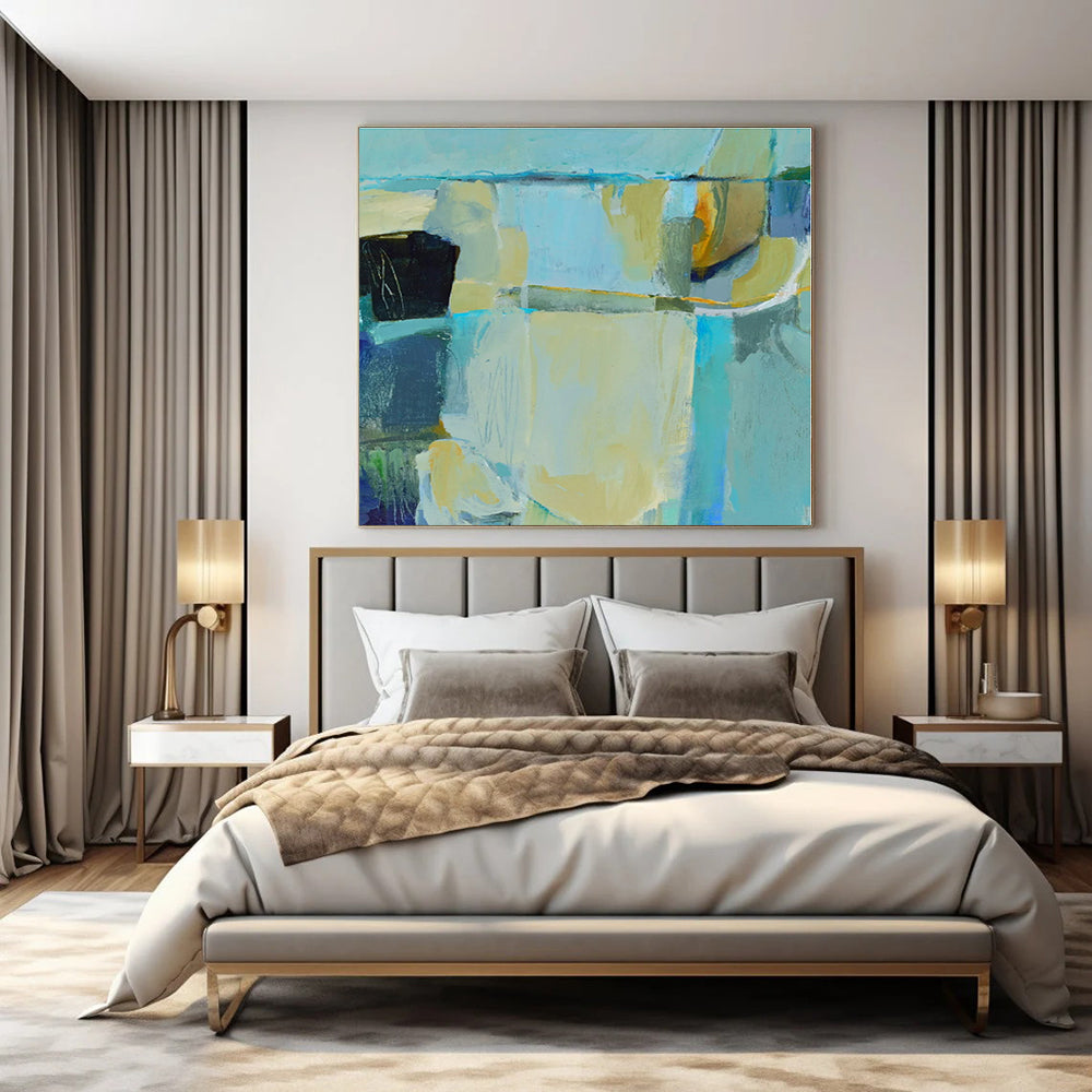 Hand-Painted Custom Abstract Mural for Office Creative Studios