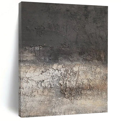 Large-Scale Hand-Painted Contemporary Abstract Canvas for Artisan Coffee Shop Interiors