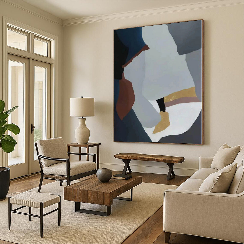 Oversized Custom Abstract Wall Art for Laundry Room Utility Sink Areas