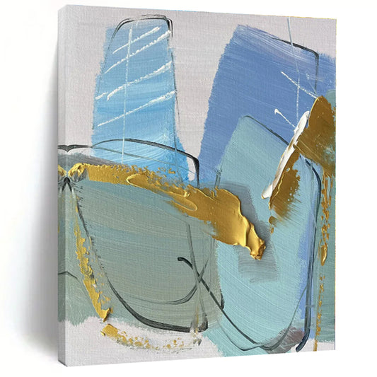 Oversized Made-to-Order Hand-Painted Abstract Art for Reading Nook Alcove Wall