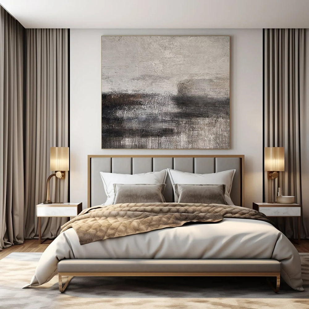 Gigantic Hand-Painted Contemporary Abstract Sports Art for Stadium Premium Suite Lounges