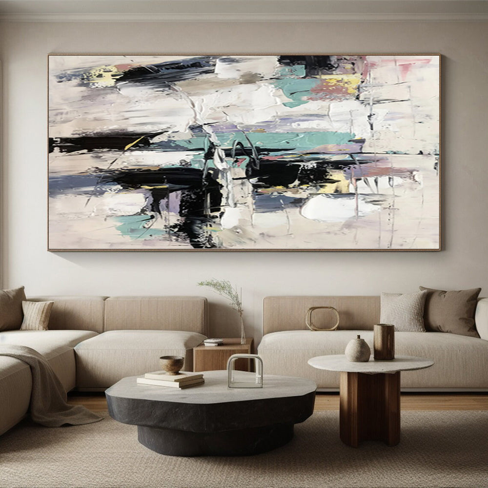 Grand Made-to-Order Abstract Wall Art for Reading Nook Window Benches
