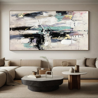 Grand Made-to-Order Abstract Wall Art for Reading Nook Window Benches