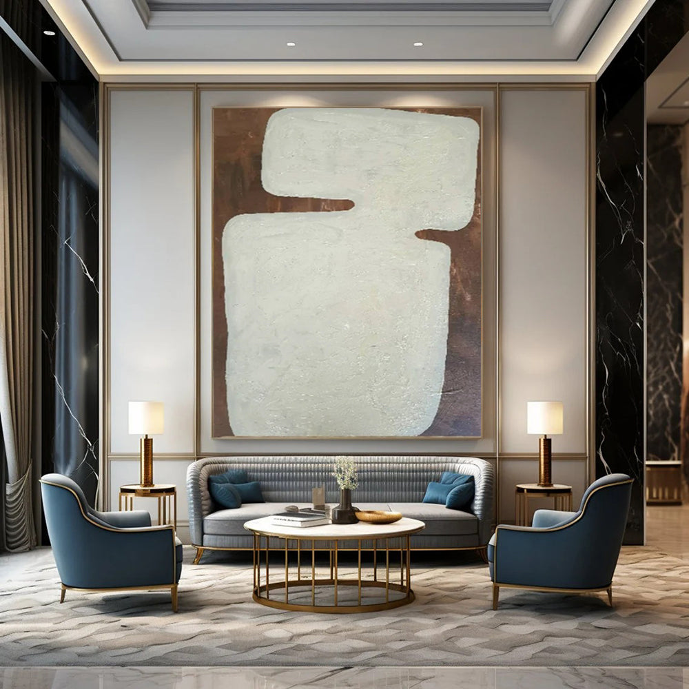 Large Hand-Painted Contemporary Abstract Wall Art for Cozy Home Kitchens