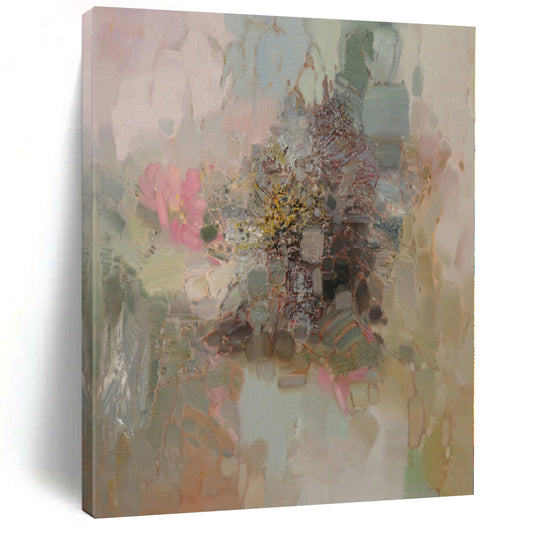 Hand-Painted Large Modern Abstract Wall Art for Dining Room Above Sideboards