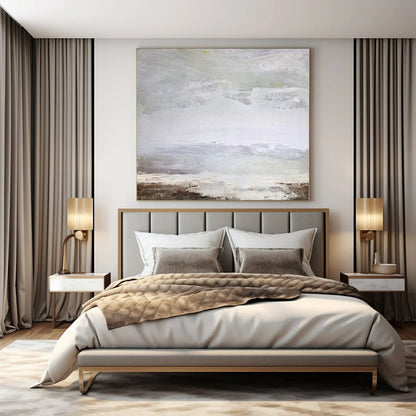 Chic Hand-Painted Abstract Wall Art for Living Room Coffee Table Vignettes