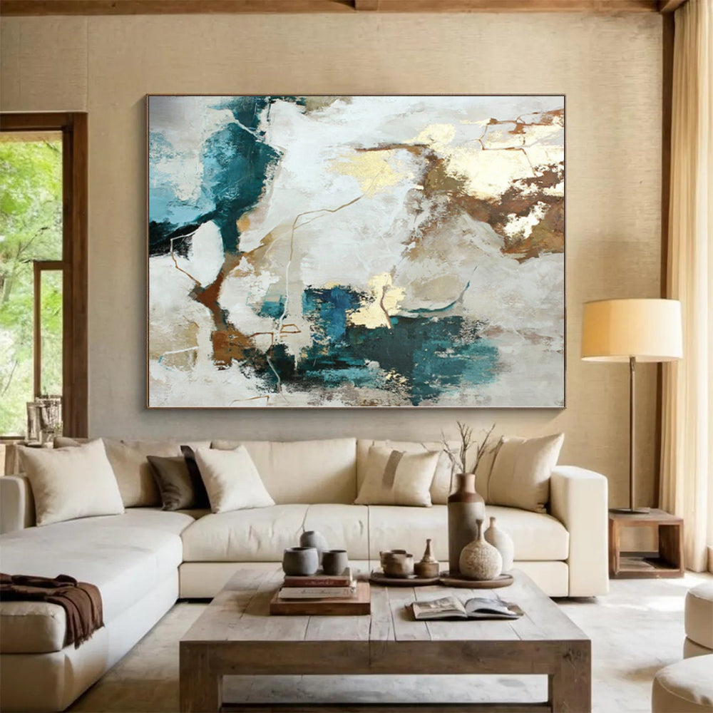 Oversized Custom Abstract Canvas for Pet Nook Spaces
