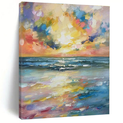 Custom Hand-Painted Abstract Mural for Bedroom & Hotel Poolside Cabanas