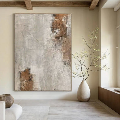 Giant Hand-Painted Abstract Wall Art for Yoga Studio Spaces