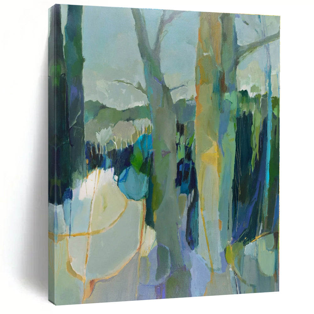 Oversized Custom Hand-Painted Abstract Canvas for Office Boardrooms